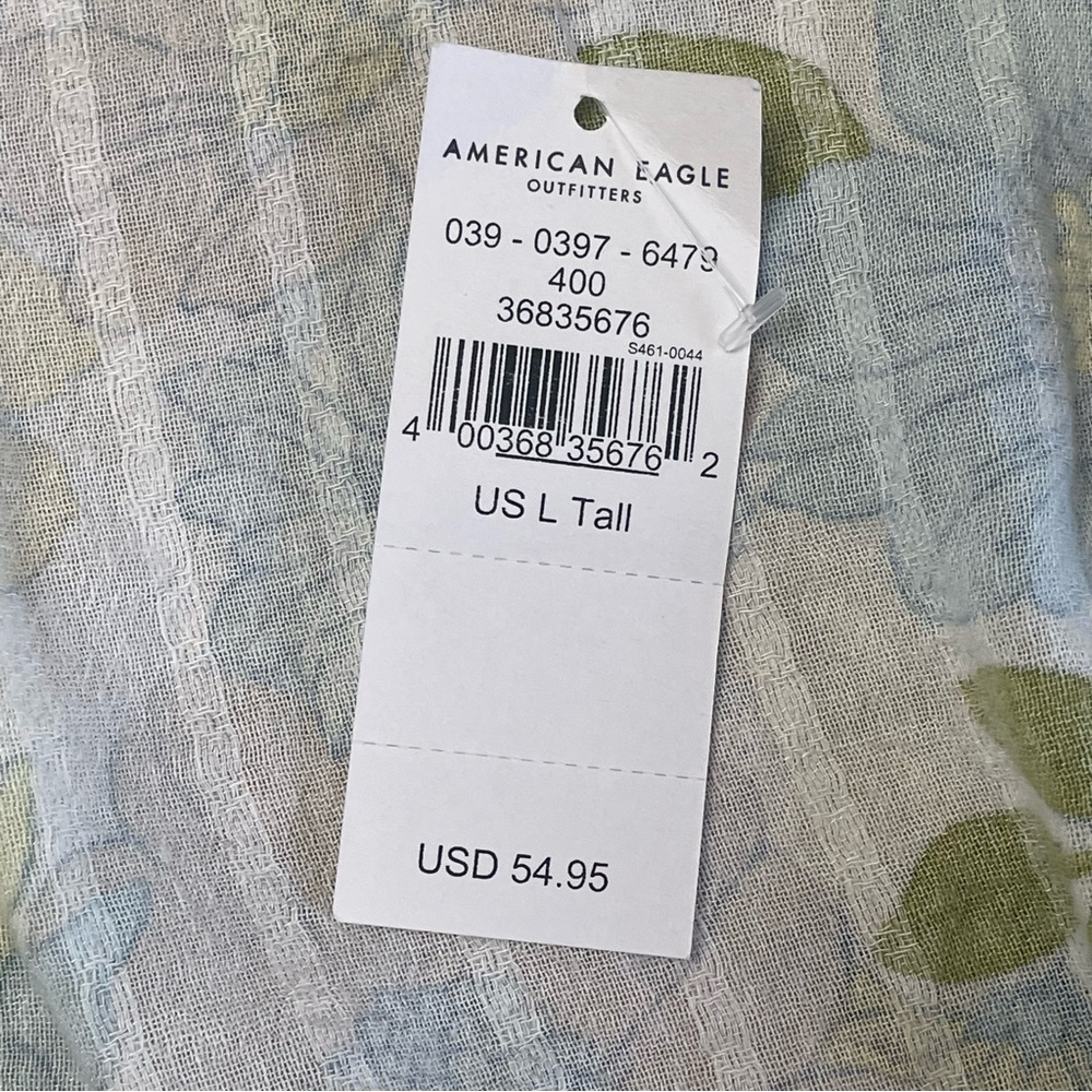 American Eagle Large Tall Floral Cut-Out Tie-Front Romper Beach summer - Picture 11 of 14